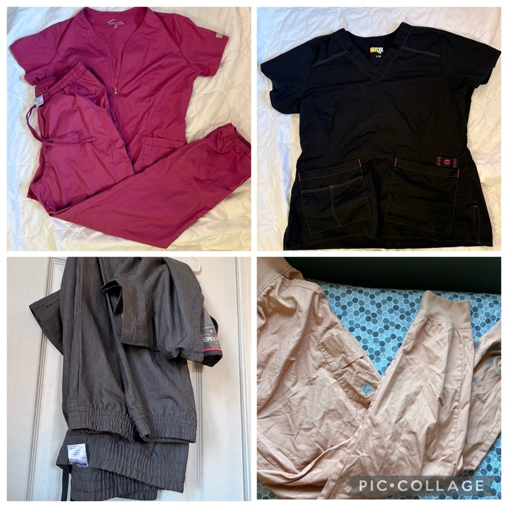 💕 Scrub Lot - mixed brands and sizes (women’s 14/16, M/L) 💕 PLEASE READ!!